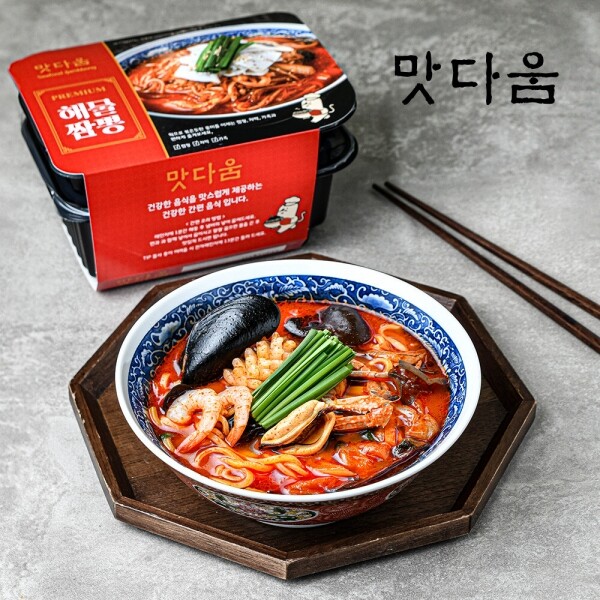 우주스토어,[9/19 5시 OPEN][하루특가] 맛다움 고기짜장면 580g x 2팩 + 해물짬뽕 2팩