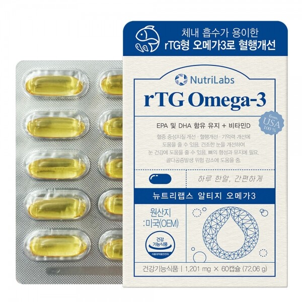 우주스토어,뉴트리랩스 rTG 오메가3 * 60캡슐