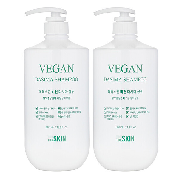 우주스토어,톡톡스킨 비건 다시마 샴푸 1000ml*2개