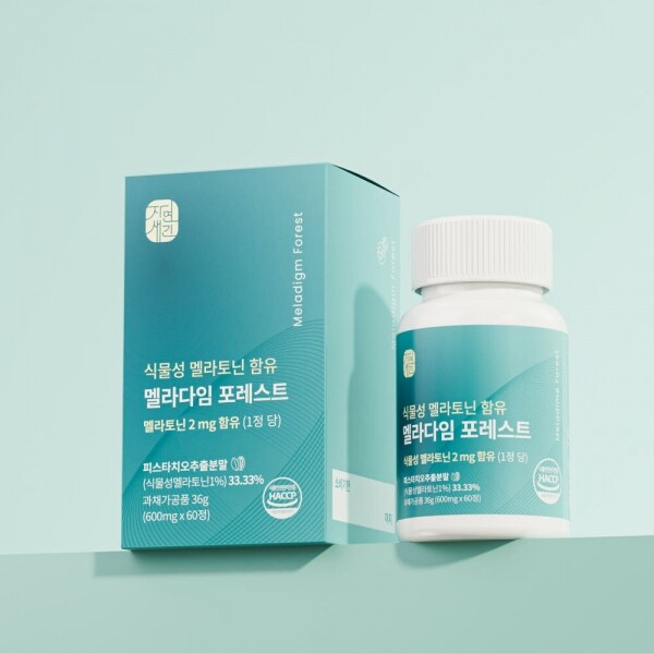 우주스토어,자연새긴 식물성 멜라토닌 함유 멜라다임 포레스트 600mgX60정