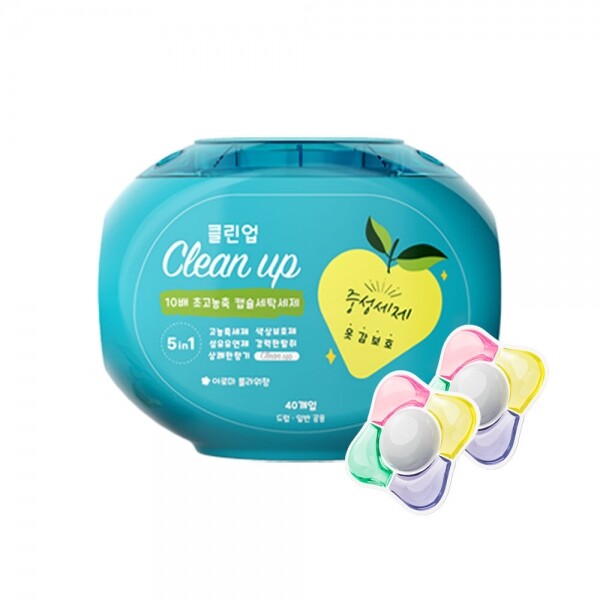 우주스토어,[주말특가] 5in1 뉴캡슐세제 클린업 (CLEAN UP) 40캡슐 x 4개입