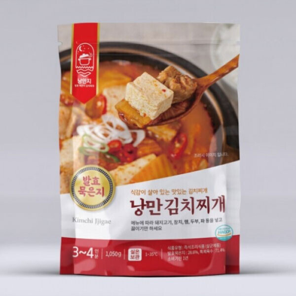 우주스토어,발효묵은지 낭만김치찌개 3~4인분 1kg x 3팩