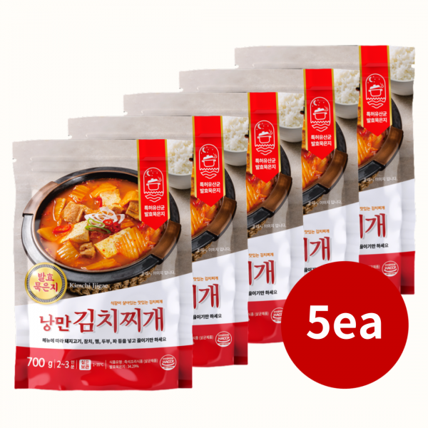 우주스토어,[5월 식품기획]발효묵은지 낭만김치찌개 2~3인분 700g x 5팩