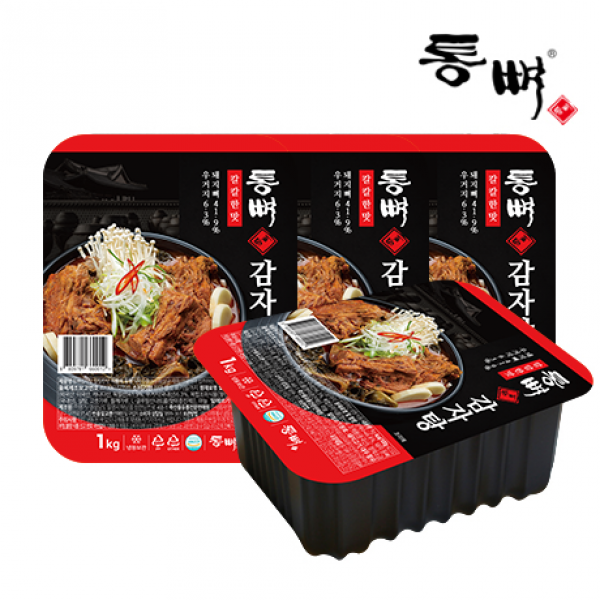 우주스토어,[통뼈감자탕] 일 5000그릇 맛집 통뼈 감자탕 1kg x 4개입(담백/칼칼맛)