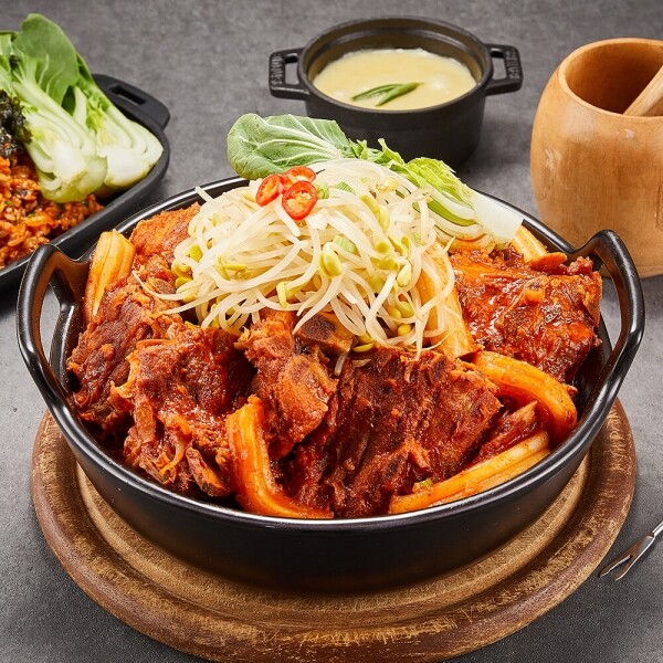 우주스토어,[통뼈감자탕] 일 5000그릇 맛집 통뼈 뼈찜 1kg x 4개입(간장/매운맛)