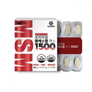 코오롱제약 관절건강엔 프리미엄 MSM 맥스 1500(1,000mg*60정/1개월분)