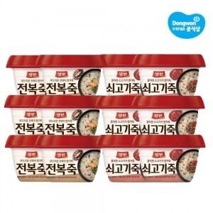 동원 양반 전복죽 285g X 6개 + 쇠고기죽 285g X 6개 (용기)