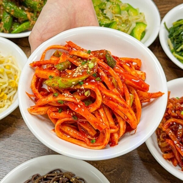 우주스토어,[맛있는집밥] 정성가득 4종 수제반찬 반찬 1번세트 (콩나물무침 210g, 매콤어묵볶음 120g, 오이도라지무침 120g, 미역줄기나물 170g)