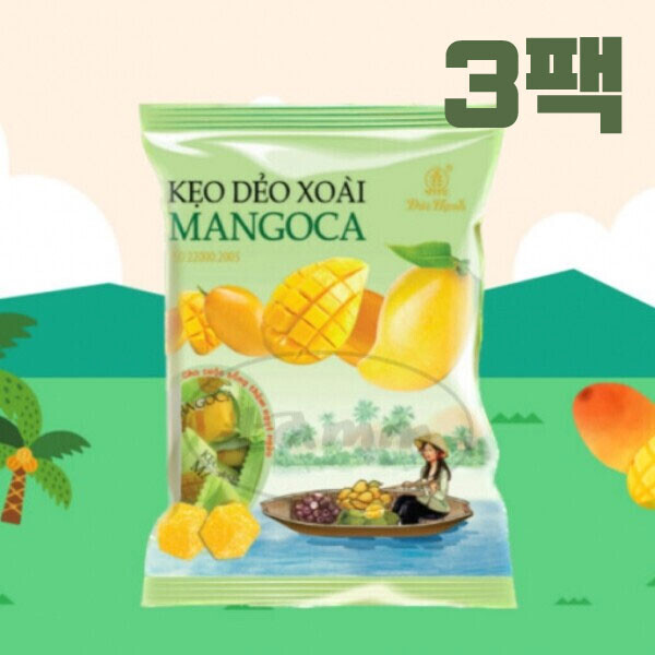 우주스토어,[6월 썸머 기획전]베트남 망고젤리 득항 망고카 350g x 3팩